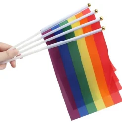 Hot Pride flag / Regnebueflag (Lille) Flag & Vindposer
