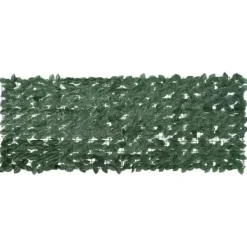 Buer, Spalier, Lysthuse Uden Tag^Privatlivsskærm med blade - Grøn altanafskærmning | Størrelse: 200x75 cm | Farve: Mørkegrøn