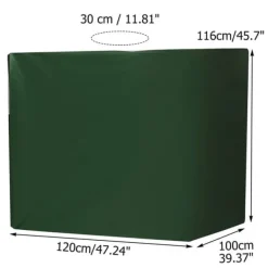 Online PROFESSIONAL IBC Tank Cover 1000L - Grønt vandtæt beskyttelsesdæksel med UV-beskyttelse (210D sølvbelagt Oxford-stof) Regntønder