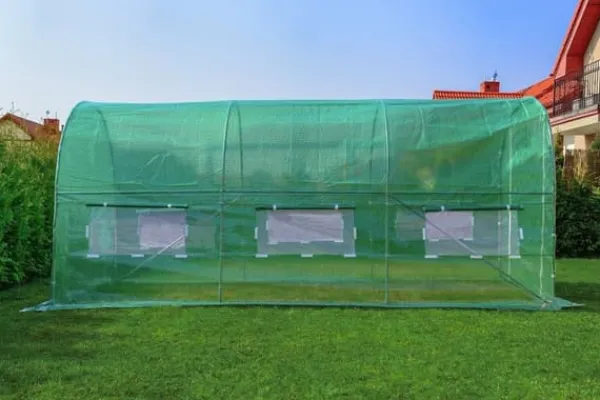New Professionel 450x200x200cm drivhus tunnel for seriøse dyrkere - Holdbar galvaniseret stålramme, UV-bestandig overdækning, nem montering Drivhus