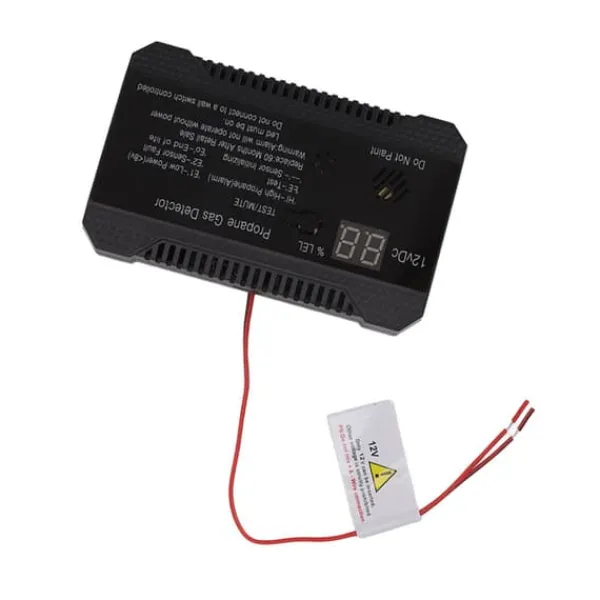Lækagedetektorer^Propangasdetektor til autocampere med høj 85dB alarmlyd - UL-certificeret sensor (sort)
