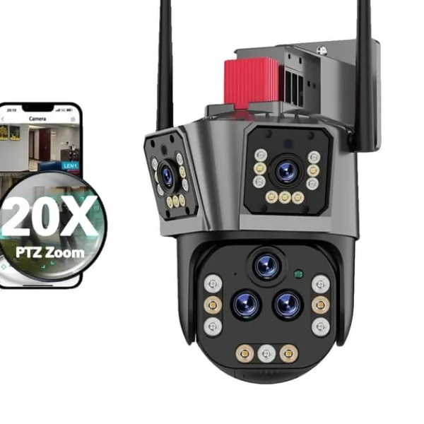 Sikkerhedsmonitorer & Videokameraer^PTZ Kamera, 10K Opløsning, Smart Sporings Teknologi,EU Stik, 20MP 20X Kamera
