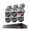 Clearance PTZ Kamera System, 8 Kanaler, Fuldfarve Nattesyn,2T, 8CH NVR 6 Kamera 5MP Sikkerhedsmonitorer & Videokameraer