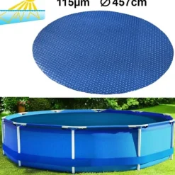 Viking Choice Pool- & Spatilbehør^RAMROXX 12ft Solardække til pool - UV-bestandig, blåt, reducerer fordampning & holder poolen ren