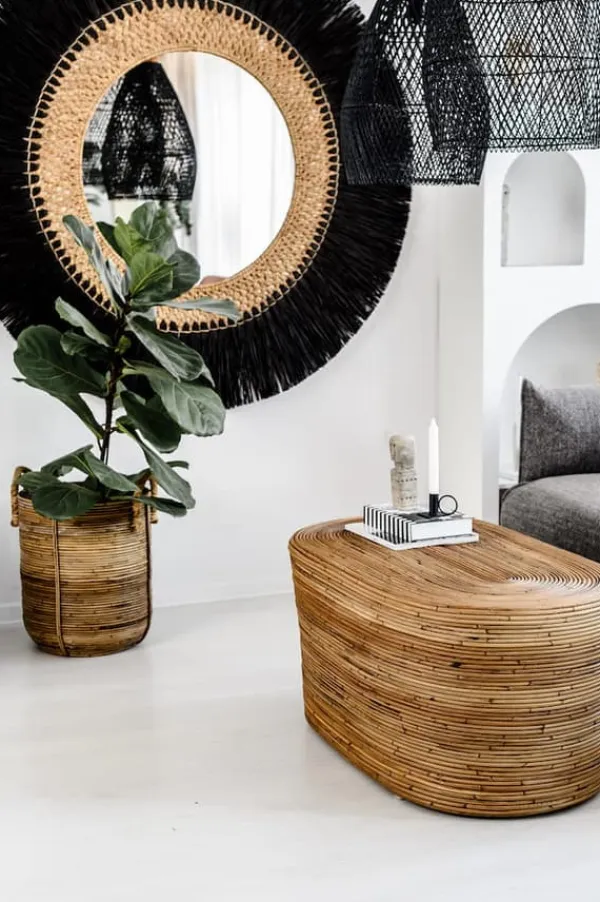 Krukkeplanter Indendørs^RATTAN KURV AZURE S