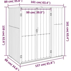 Online Redskabsskur til haven 161x89x161 cm galvaniseret stål antracit - Værktøjsskur - Værktøjsskure - Home & Living Skure, Garager & Carports