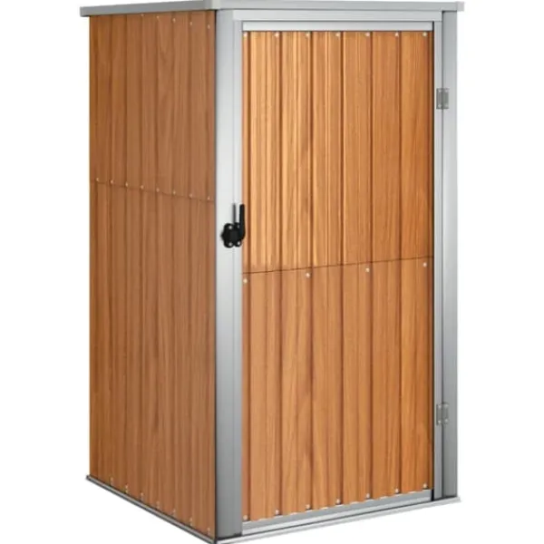 Skure, Garager & Carports^Redskabsskur til haven 88x89x161 cm galvaniseret stål brun - Værktøjsskur - Værktøjsskure - Home & Living