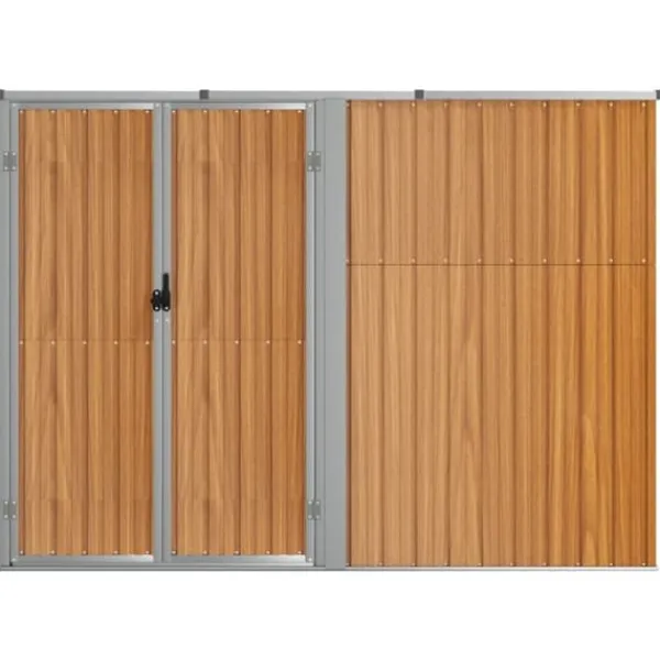 Clearance Redskabsskur til haven 225x89x161 cm galvaniseret stål brun - Værktøjsskur - Værktøjsskure - Home & Living Skure, Garager & Carports