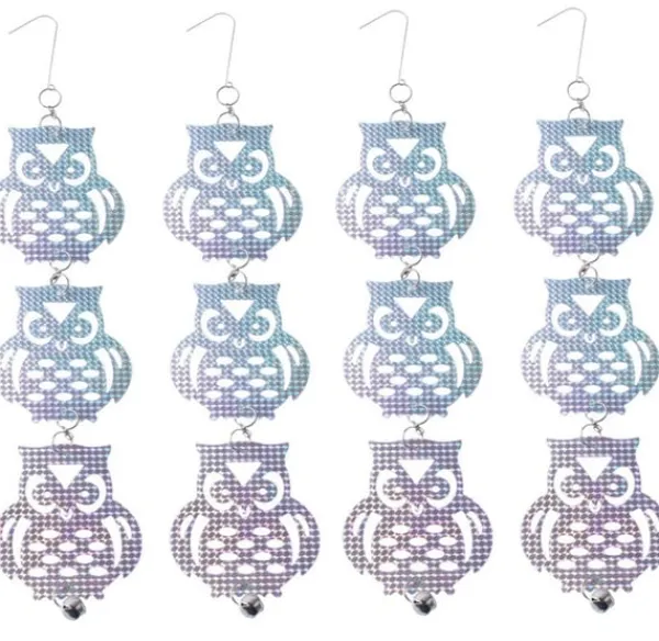 Til Fugle & Småvildt^Reflekterende fugleskræmsel i form af ugler 4 Pack