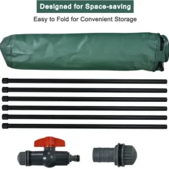 Regntønder^Regnvandstønde, 60 gallon bærbar sammenklappelig regnvandstønde, 24x32,5, grøn