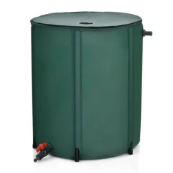 Regntønder^Regnvandstønde, 60 gallon bærbar sammenklappelig regnvandstønde, 24x32,5, grøn