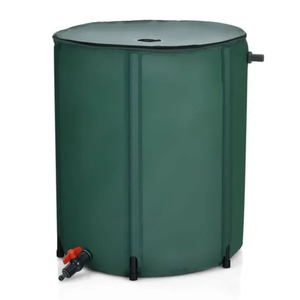 Regntønder^Regnvandstønde, 60 gallon bærbar sammenklappelig regnvandstønde, 24x32,5, grøn