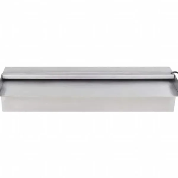 Clearance Rektangulær vandfaldsfontæne med LED-lys - Rustfrit stål | Størrelse: 45 cm Springvand & Damme