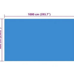 Sale Rektangulært solopvarmende poolovertræk 1000x600 cm | Farve: Blå Pool- & Spatilbehør