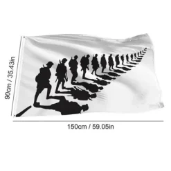 Flag & Vindposer^Remembrance Day Flag Polyester Flag Single Side Heavy Duty Flag for Heroes Modererende Erindring