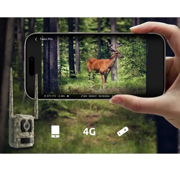 Sikkerhedsmonitorer & Videokameraer^Reolink, 4K 4G Cellular Trail Camera med Live Streaming, Talon Series S130