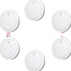Clearance Røgalarm, 10 års batteri, 85 dB alarmvolumen,6 STK Røg- & Kulmonoxiddetektorer