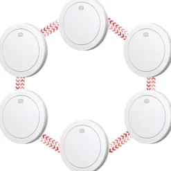 Clearance Røgalarm, 10 års batteri, 85 dB alarmvolumen,6 STK Røg- & Kulmonoxiddetektorer
