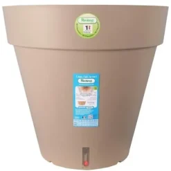 Clearance RIVIERA Loft urtepotte med vandreserve - Rund - Ø 50 x H 46 cm - Taupe Krukkeplanter Indendørs