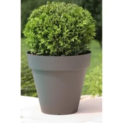 Clearance RIVIERA Soleilla Urtepotte - Rund - Ø 60 x 53,6 cm - Glitrende Grå Krukker & Plantebeholdere