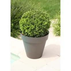 Clearance RIVIERA Soleilla Urtepotte - Rund - Ø 60 x 53,6 cm - Glitrende Grå Krukker & Plantebeholdere