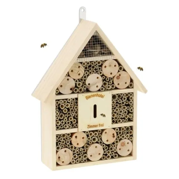 Til Fugle & Småvildt^Robust bihotel med spids tag