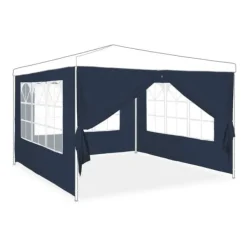 Discount Robust blå pavillon sidevæg sæt med 4 Telte & Lysthuse