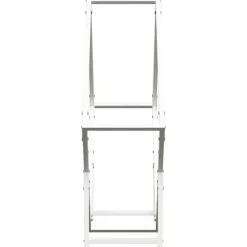 Tilbehør Til Brændeovne & Pejse^Robust brændestativ i koldvalset stål | Størrelse: 80x25x80 cm | Farve: Hvid