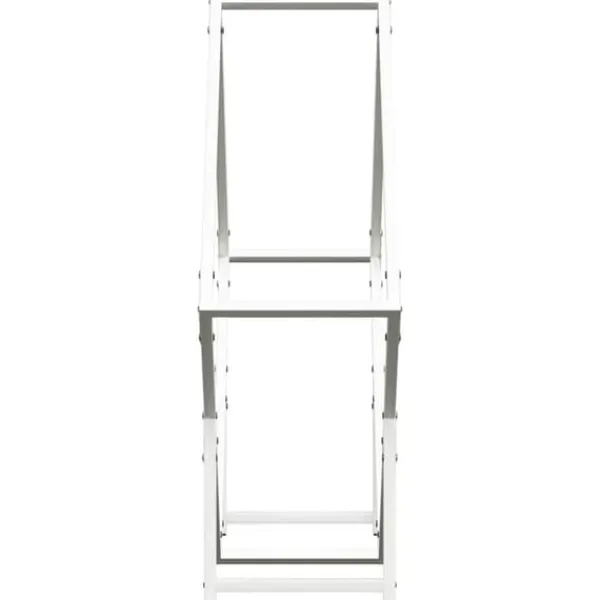 Tilbehør Til Brændeovne & Pejse^Robust brændestativ i koldvalset stål | Størrelse: 80x25x80 cm | Farve: Hvid