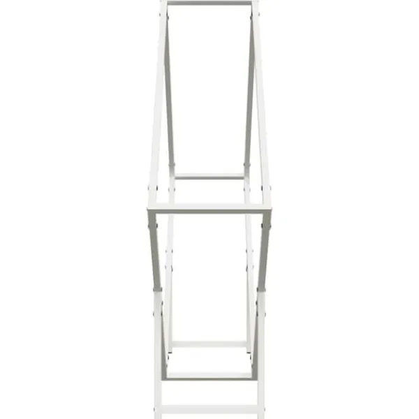 Tilbehør Til Brændeovne & Pejse^Robust brændestativ i koldvalset stål - Hvid | Størrelse: 100x25x100 cm