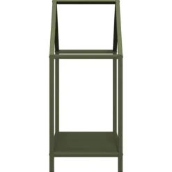 Online Robust brændestativ i koldvalset stål - Pejsebrændeholder | Farve: Olivengrøn | Størrelse: 40x25x60 cm Tilbehør Til Brændeovne & Pejse