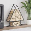Outlet Robust brændestativ i koldvalset stål | 80x25x90 cm | Farve: Antracitgrå Tilbehør Til Brændeovne & Pejse