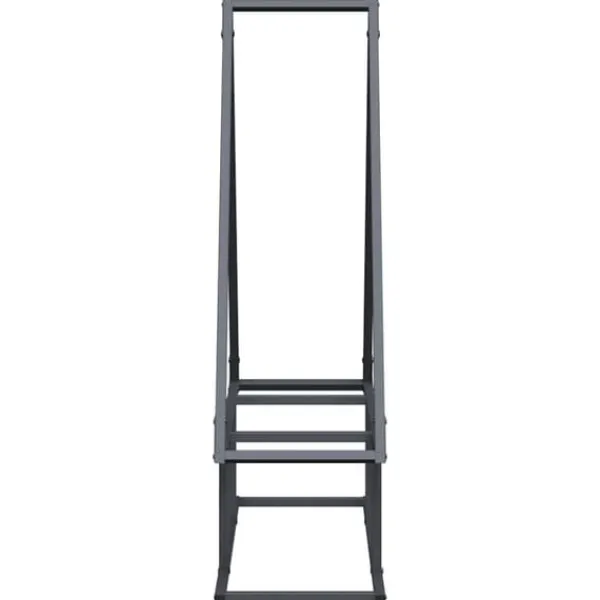 Outlet Robust brændestativ i koldvalset stål | 80x25x90 cm | Farve: Antracitgrå Tilbehør Til Brændeovne & Pejse