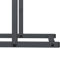 Outlet Robust brændestativ i koldvalset stål | 80x25x90 cm | Farve: Antracitgrå Tilbehør Til Brændeovne & Pejse