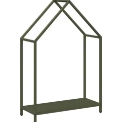Clearance Robust brændestativ i koldvalset stål | Størrelse: 60x25x90 cm | Farve: Olivengrøn Tilbehør Til Brændeovne & Pejse