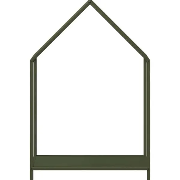 Clearance Robust brændestativ i koldvalset stål | Størrelse: 60x25x90 cm | Farve: Olivengrøn Tilbehør Til Brændeovne & Pejse