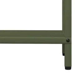 Clearance Robust brændestativ i koldvalset stål | Størrelse: 60x25x90 cm | Farve: Olivengrøn Tilbehør Til Brændeovne & Pejse