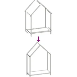 Clearance Robust brændestativ i koldvalset stål | Størrelse: 60x25x90 cm | Farve: Olivengrøn Tilbehør Til Brændeovne & Pejse