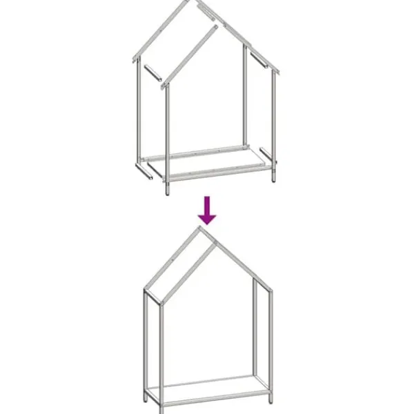 Clearance Robust brændestativ i koldvalset stål | Størrelse: 60x25x90 cm | Farve: Olivengrøn Tilbehør Til Brændeovne & Pejse