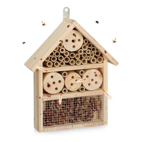 Til Fugle & Småvildt^Robust insekthotelsæt i naturlige farver