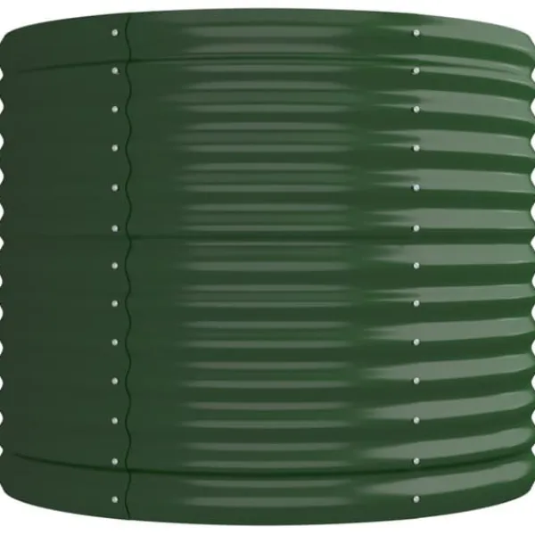 Plantningsbænke^Robust plantekasse i galvaniseret stål - Højbed | Størrelse: 224x80x68 cm | Farve: Grøn