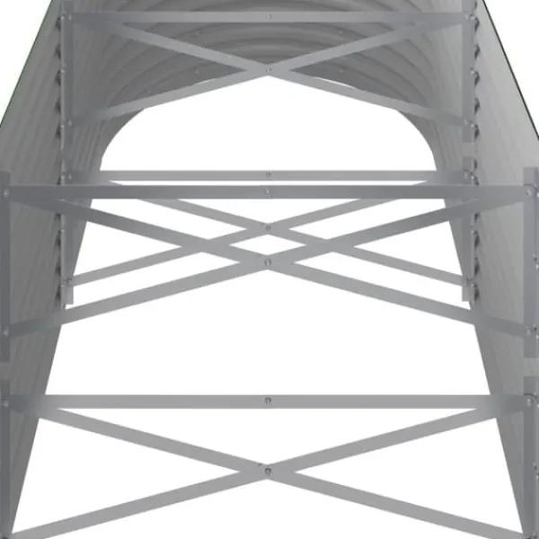 Plantningsbænke^Robust plantekasse i galvaniseret stål - Højbed | Størrelse: 224x80x68 cm | Farve: Grøn