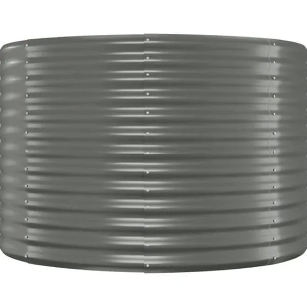 Clearance Robust plantekasse i galvaniseret stål | Størrelse: 322x100x68 cm | Farve: Grå Plantningsbænke