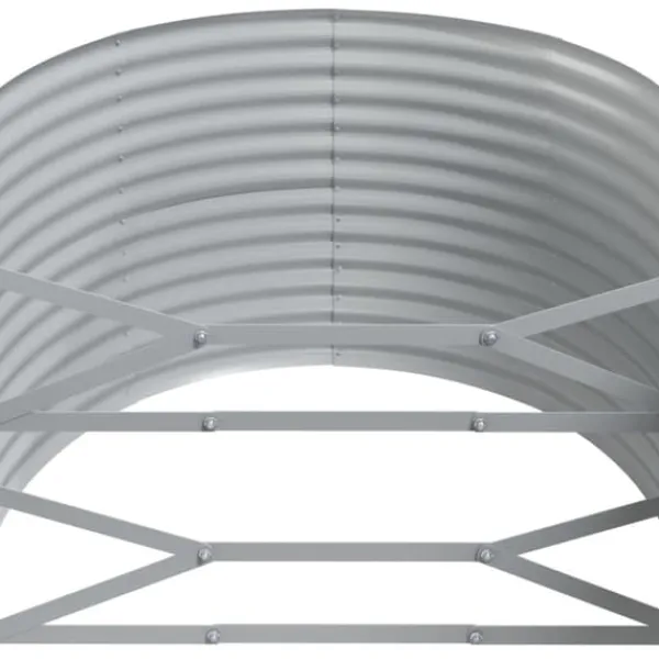 Clearance Robust plantekasse i galvaniseret stål | Størrelse: 322x100x68 cm | Farve: Grå Plantningsbænke