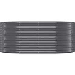 Plantningsbænke^Robust plantekasse i galvaniseret stål - Højbed | Farve: Antracitgrå | Størrelse: 175x100x68 cm