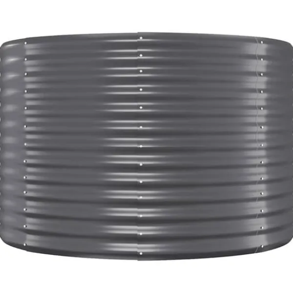 Plantningsbænke^Robust plantekasse i galvaniseret stål - Højbed | Farve: Antracitgrå | Størrelse: 175x100x68 cm