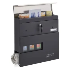 Postkasser & Brevindkast^Robust postkasse med avisrum