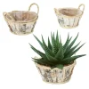 Krukker & Plantebeholdere^Robust rund birkeblomsterpottesæt med 3