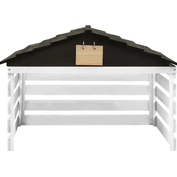 Sale Robust skur til robotplæneklipper - Beskyttelse i haven | Størrelse: 78x74x54 cm | Farve: Sort/Hvid Skure, Garager & Carports