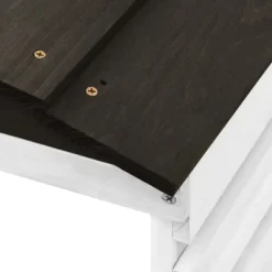 Sale Robust skur til robotplæneklipper - Beskyttelse i haven | Størrelse: 78x74x54 cm | Farve: Sort/Hvid Skure, Garager & Carports